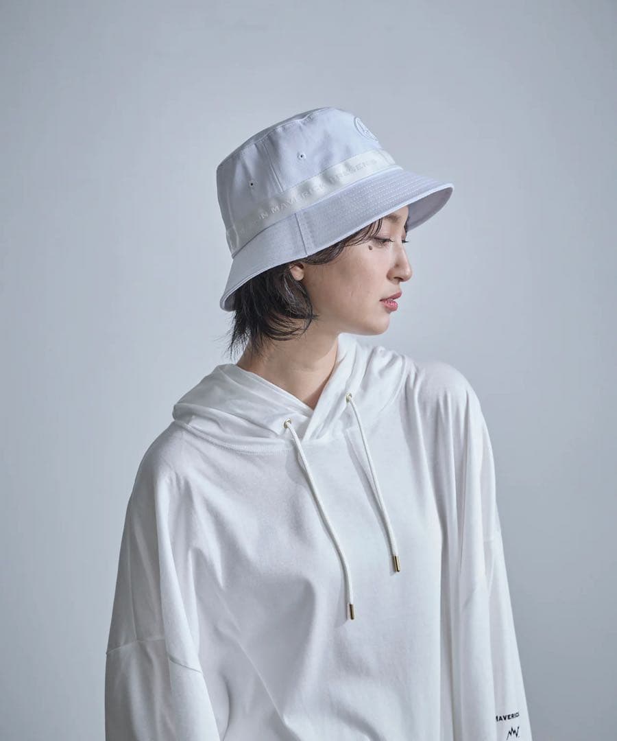 メゾンマヴェリックプレゼンツ★リボンテープベルト ロゴ刺繍バケットハット