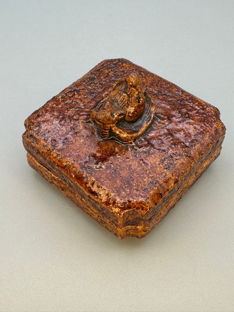 茶道具　香合　大樋長左衛門　寿亀