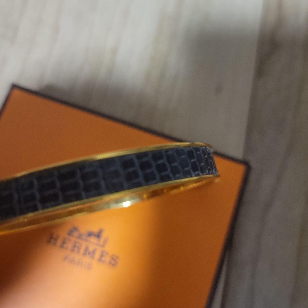 HERMES ゴールド ロック付きバングル 箱付き