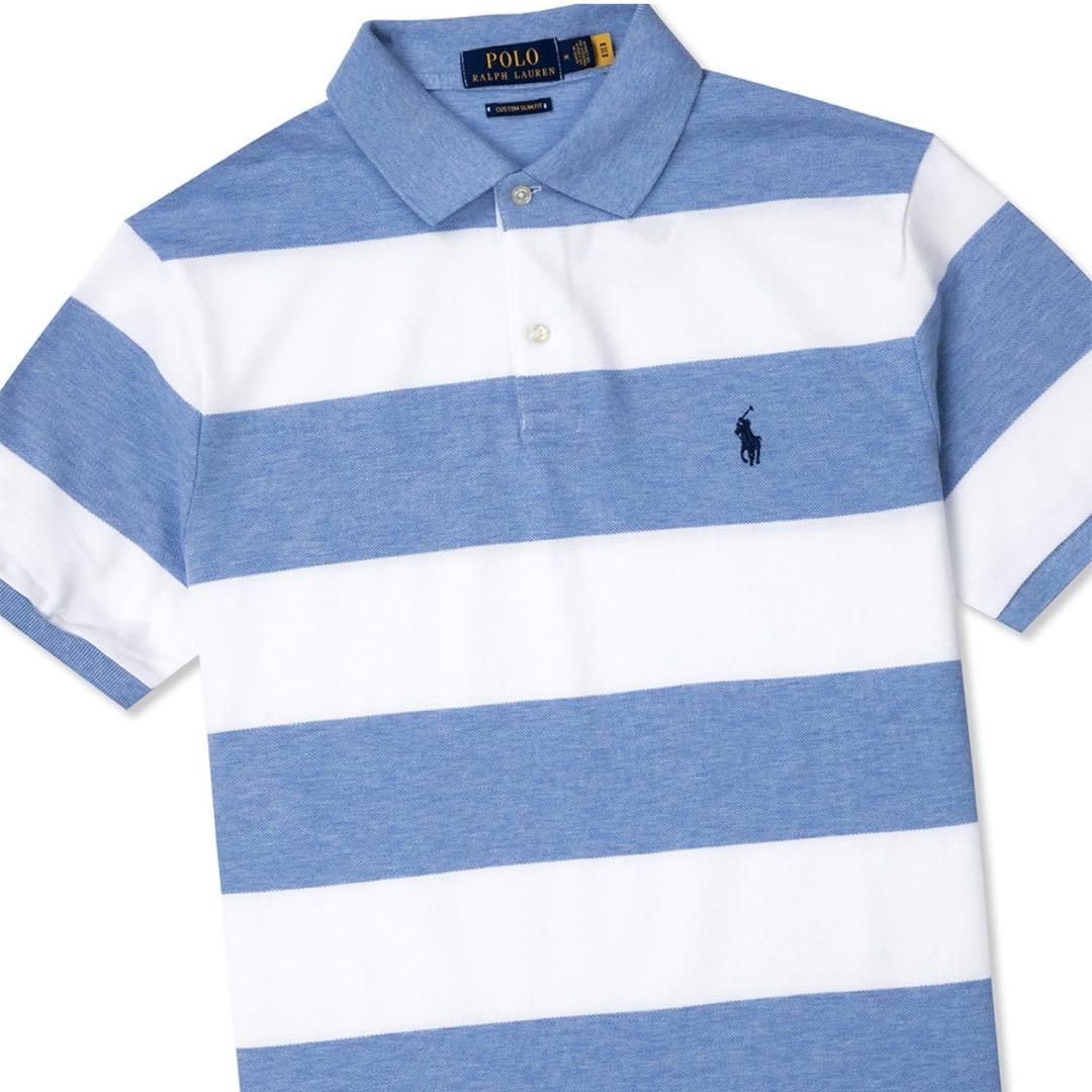 Qべえ様◯Lサイズ★ラルフローレン　ボーダーデザイン　ポロシャツ