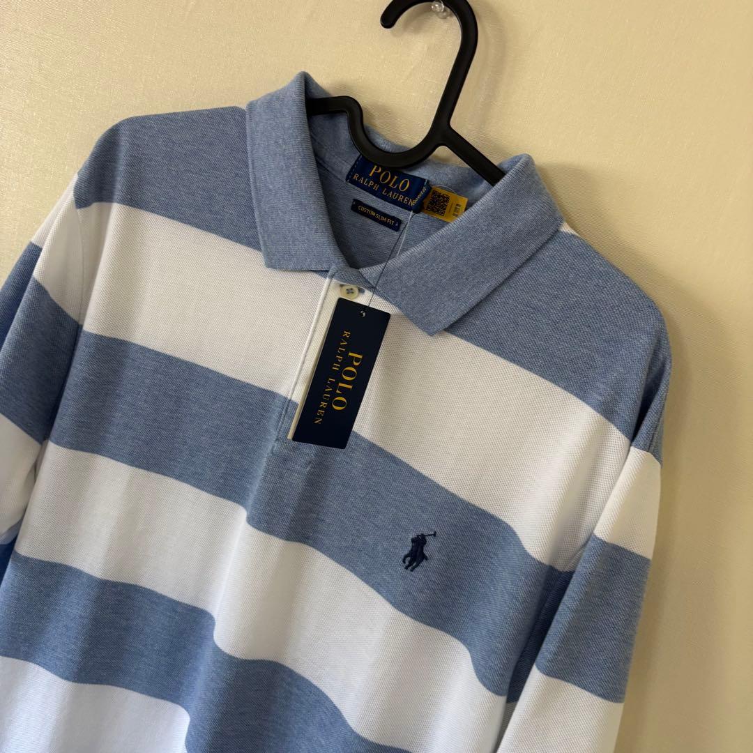 Qべえ様◯Lサイズ★ラルフローレン　ボーダーデザイン　ポロシャツ