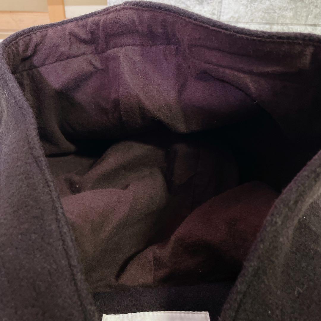 美品　パパス　オーバーサイズ　ウール　ダッフルコート　ロゴワッペン付　M