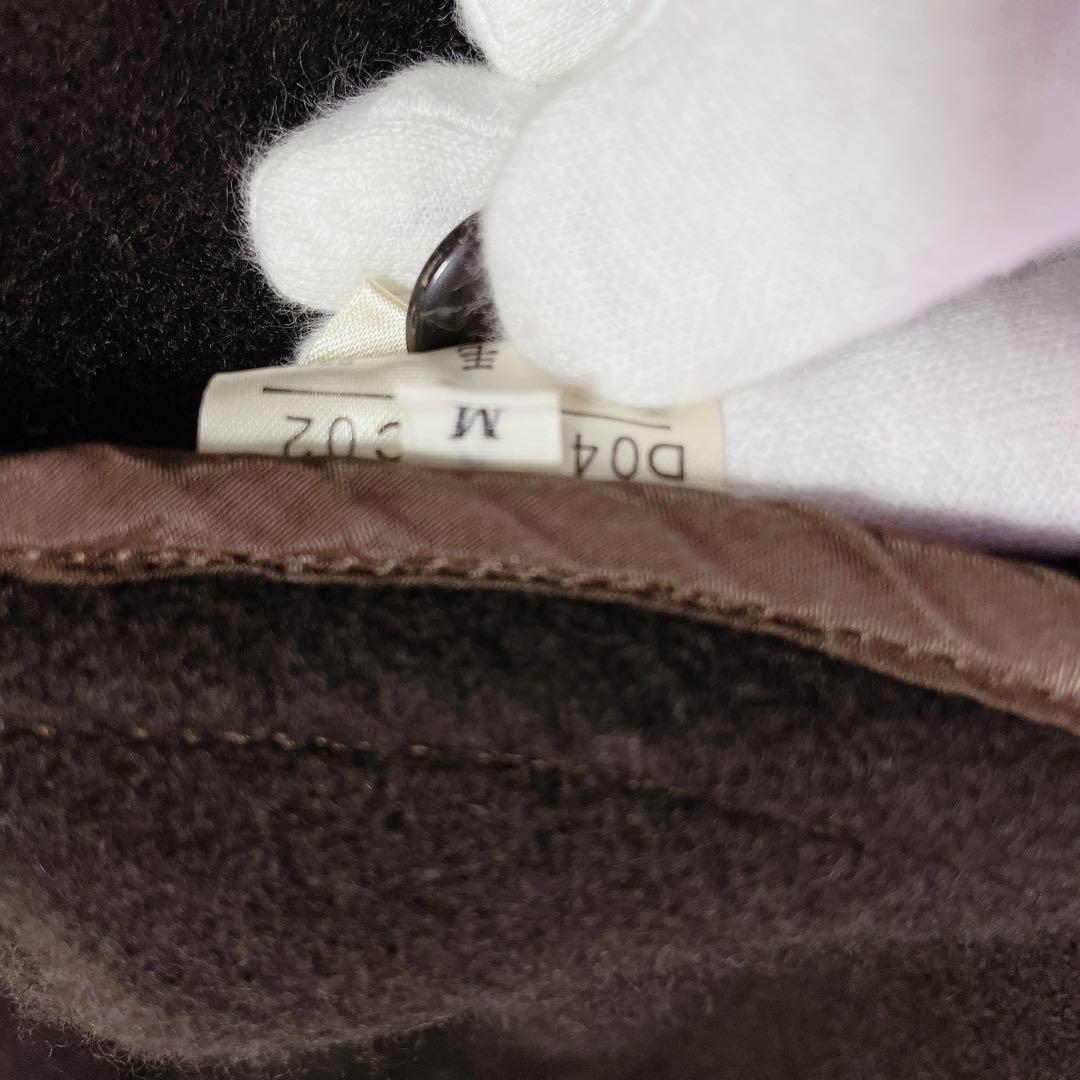 美品　パパス　オーバーサイズ　ウール　ダッフルコート　ロゴワッペン付　M