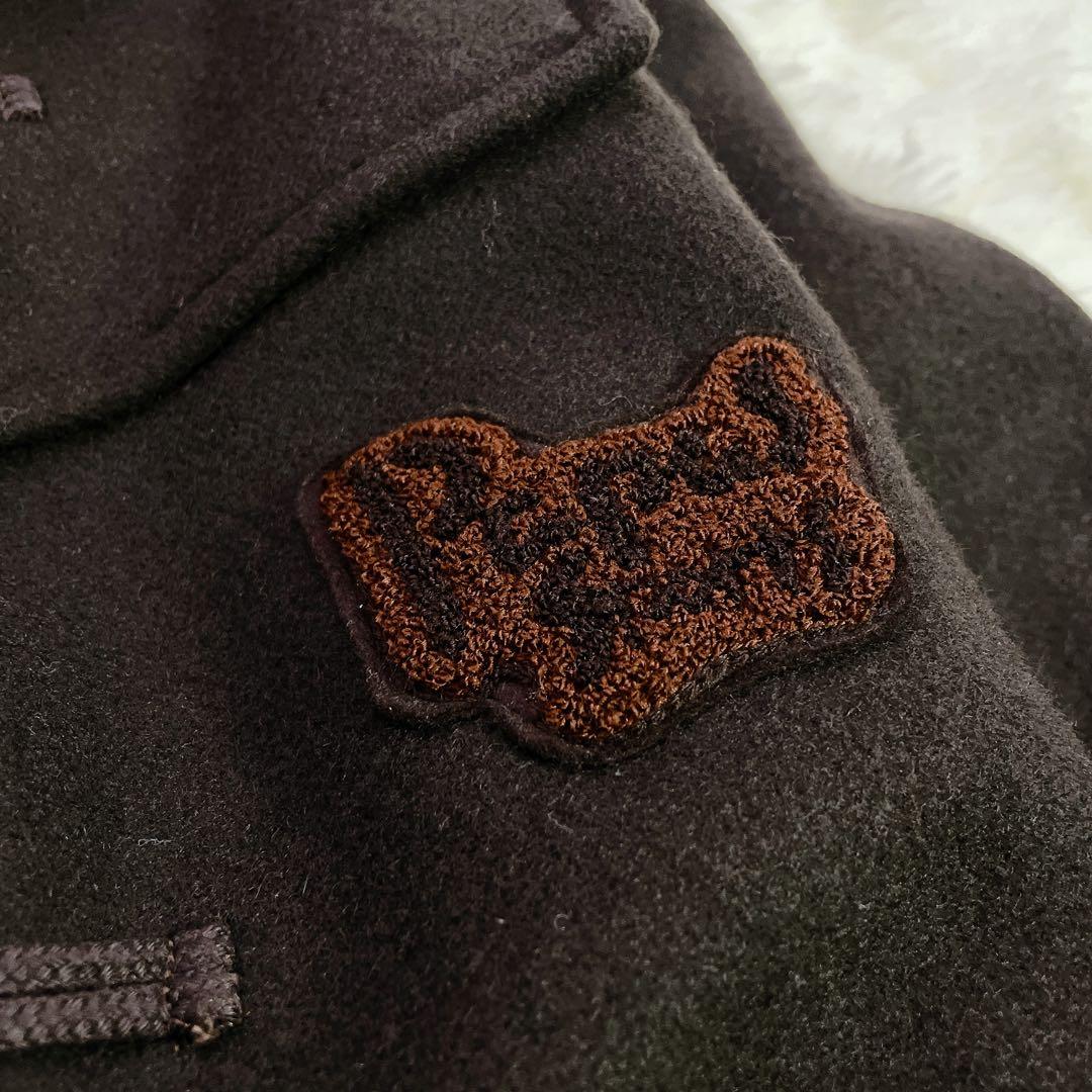美品　パパス　オーバーサイズ　ウール　ダッフルコート　ロゴワッペン付　M