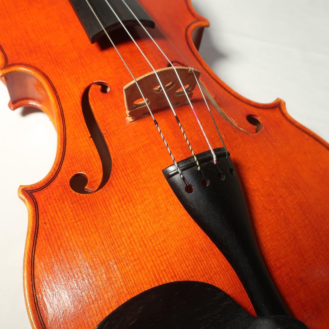 美品 虎杢 4/4 バイオリン 弓 ハードケース付き 弦交換済