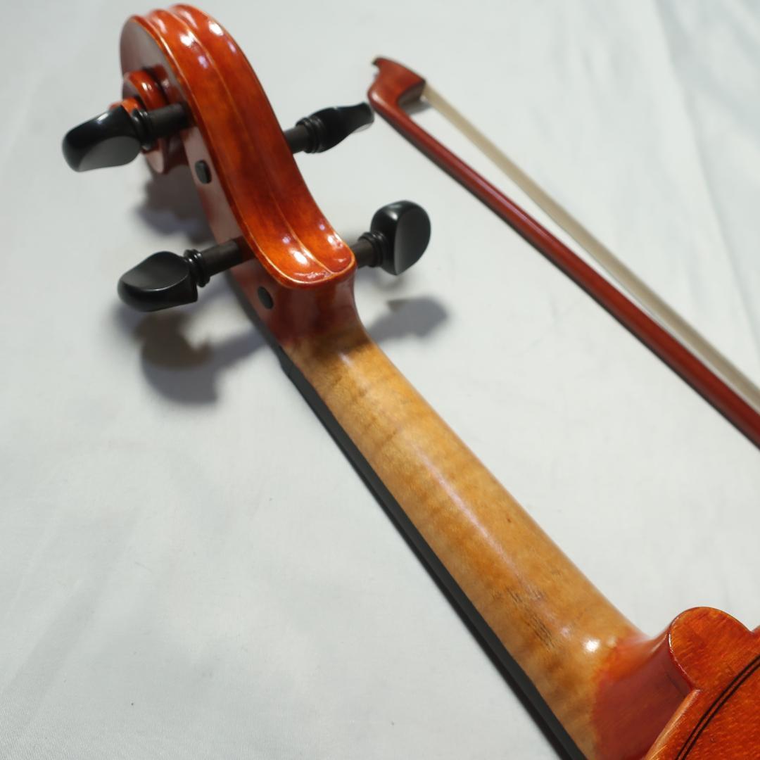 美品 虎杢 4/4 バイオリン 弓 ハードケース付き 弦交換済