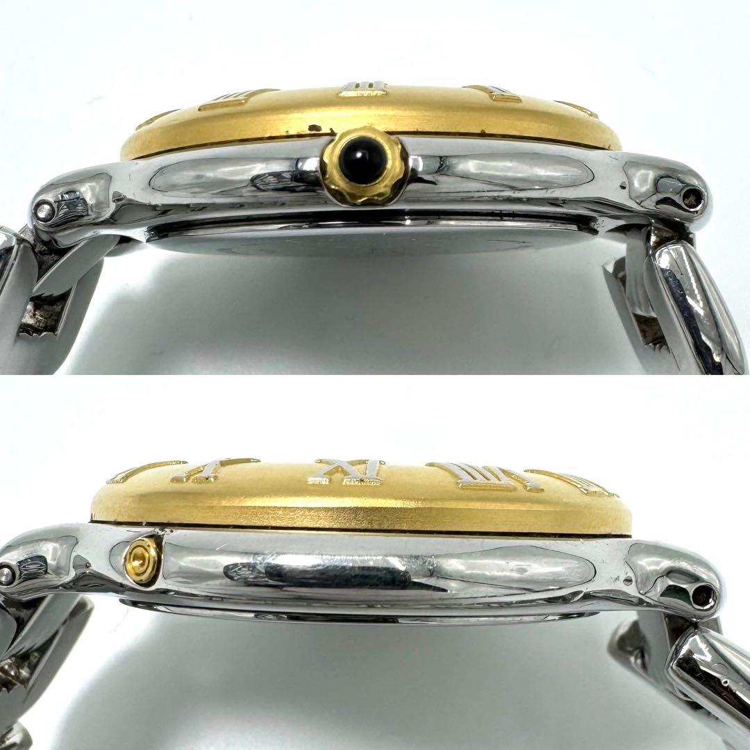 稼働 FENDI デイト ラウンド シルバー×ゴールド レディース腕時計