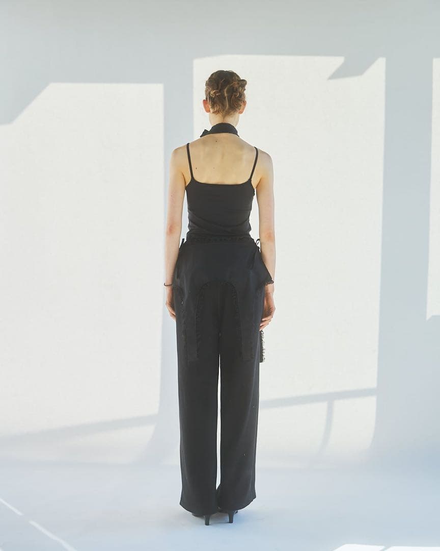 ♡ lilLilly S/S ガータースウェットパンツ Black