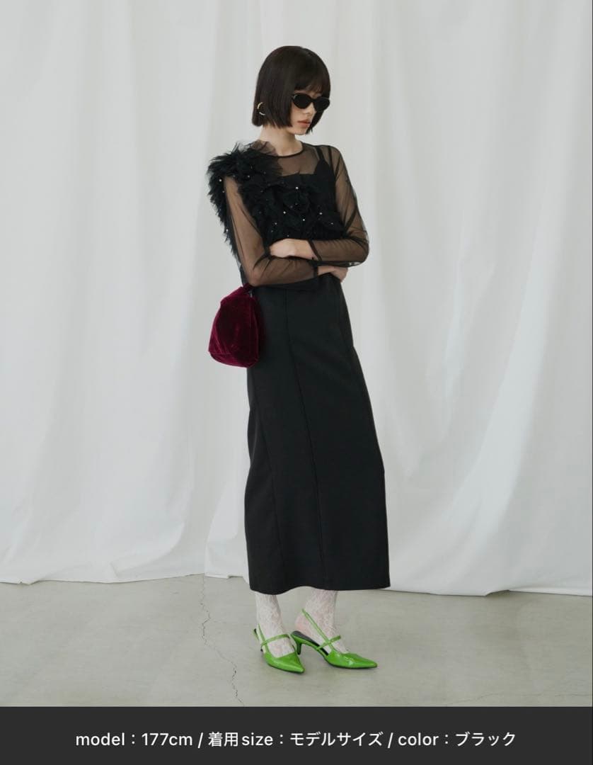 【新品】パールビスチェドレス　ANDRESD 2025 アンドレスド　Lサイズ