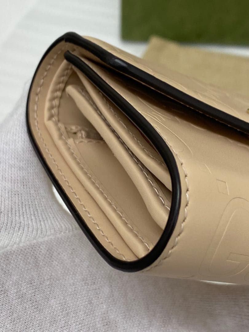 3-3204 GUCCI グッチ 3つ折り財布 GGロゴ ミディアム ウォレット