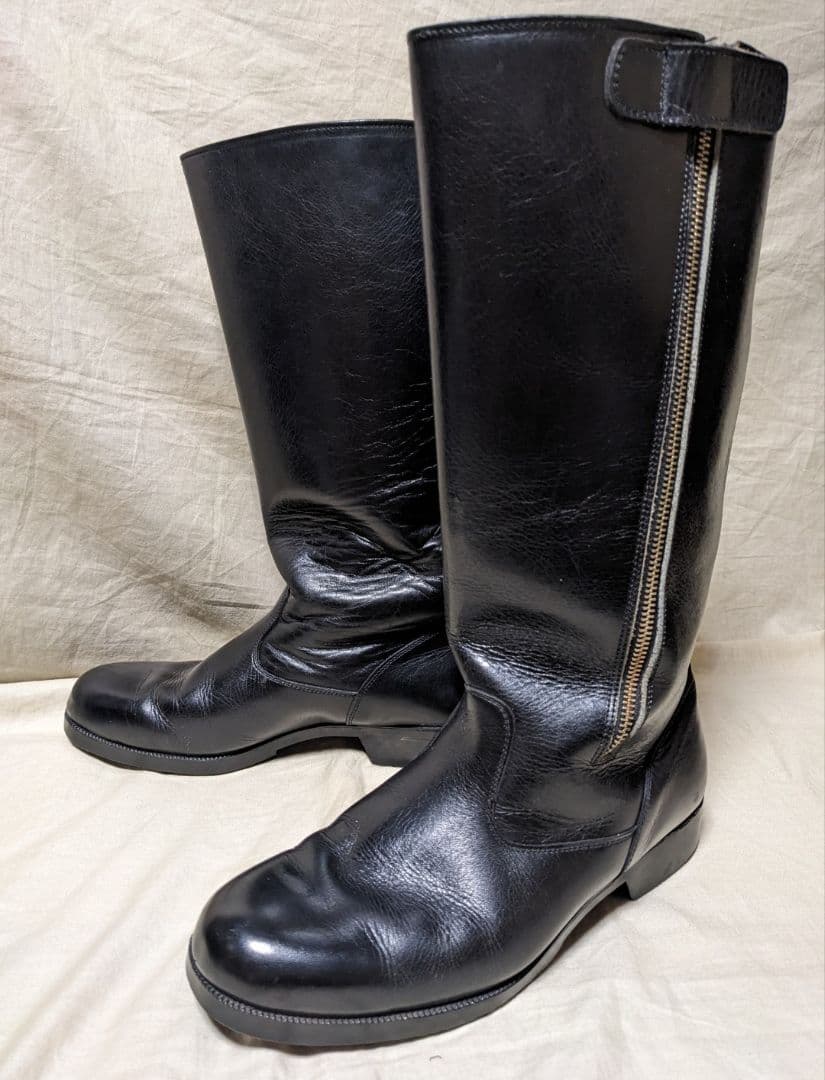 昭和　白バイ　交通機動隊　ロング丈ブーツ　本皮仕様　26