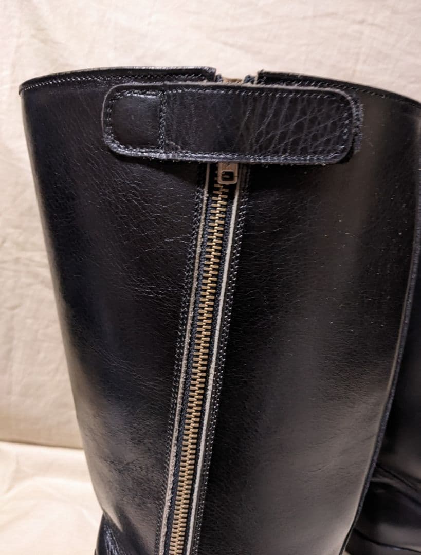 昭和　白バイ　交通機動隊　ロング丈ブーツ　本皮仕様　26