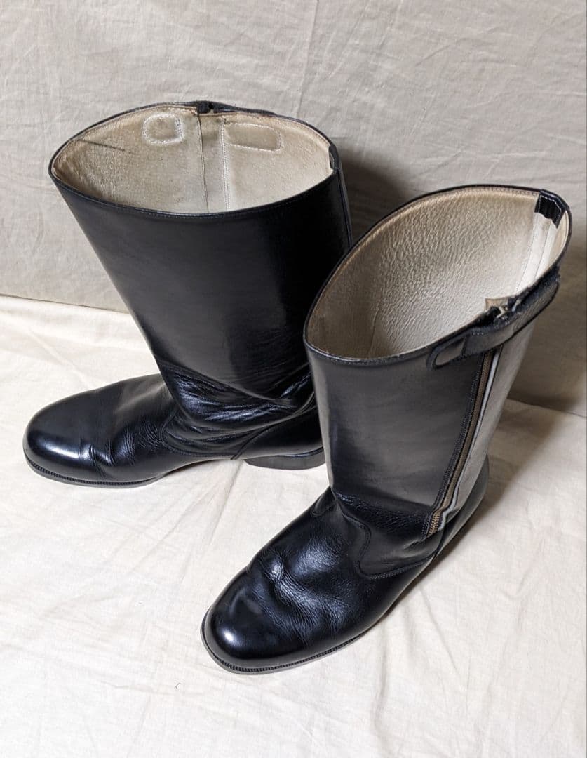昭和　白バイ　交通機動隊　ロング丈ブーツ　本皮仕様　26