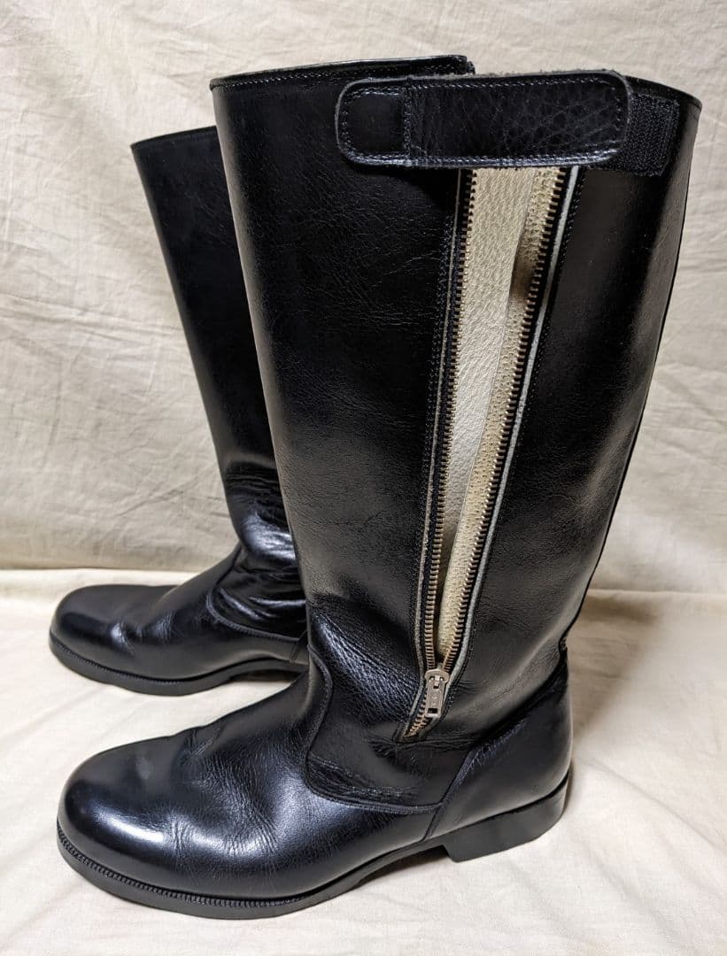 昭和　白バイ　交通機動隊　ロング丈ブーツ　本皮仕様　26