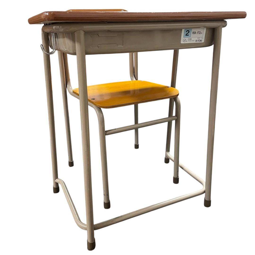希少✨美品✨昭和レトロ ITOKI イトーキ 学習机 学校机 椅子 セット