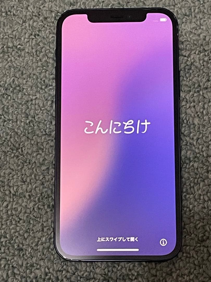 Apple iPhone 12 64GB ブラック 本体　ガラスコーティング済