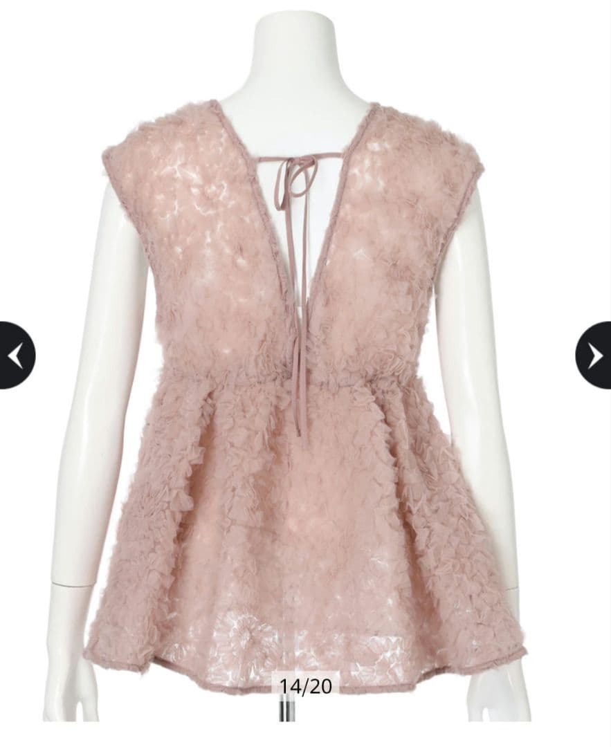 マイストラーダ　デコラチュールブラウス　ピンク　Sサイズ