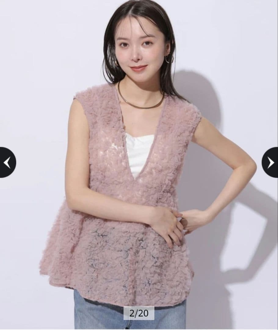 マイストラーダ　デコラチュールブラウス　ピンク　Sサイズ