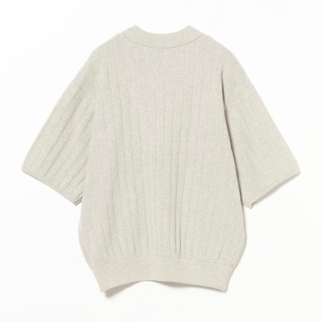 トップス crepuscule Rib Half Zip Polo