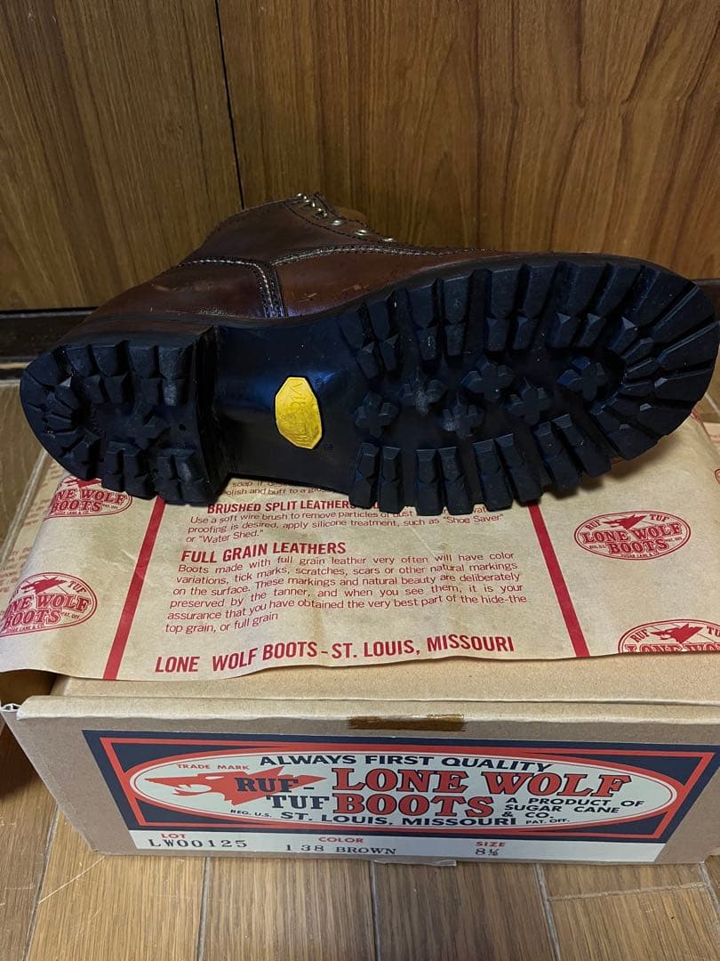 LONE WOLF BOOTSビブラムソール　\"LOGGER\"　LW00125