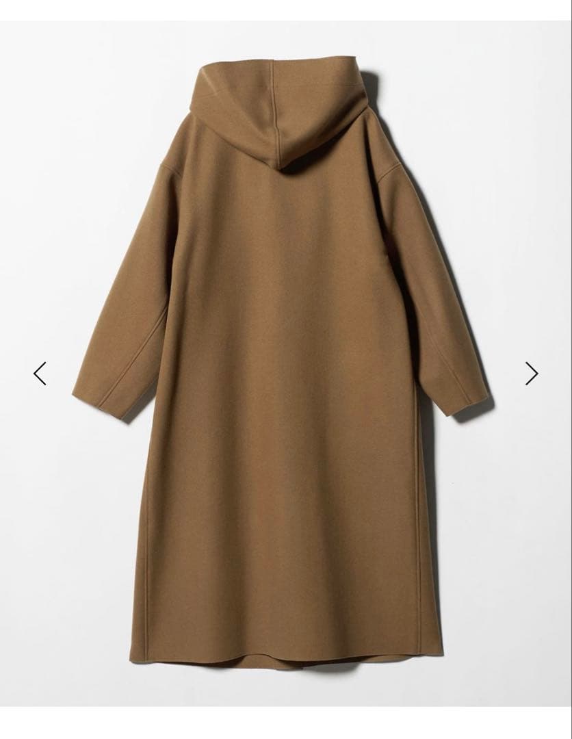 HYKE フード付きブラウンロングコート