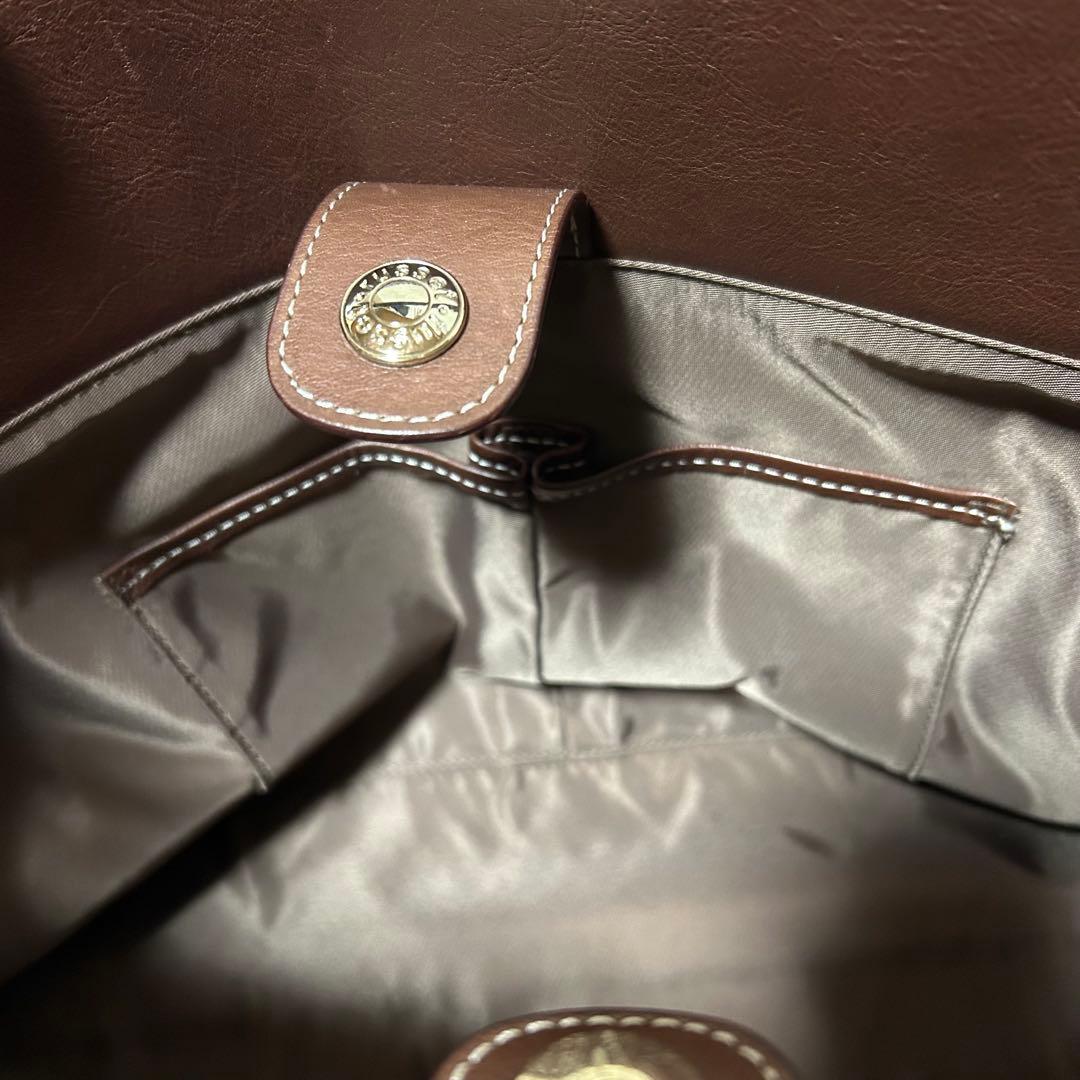 【美品】希少！袋付き ラシット 型押し アナグラム レザー A4トートバッグ