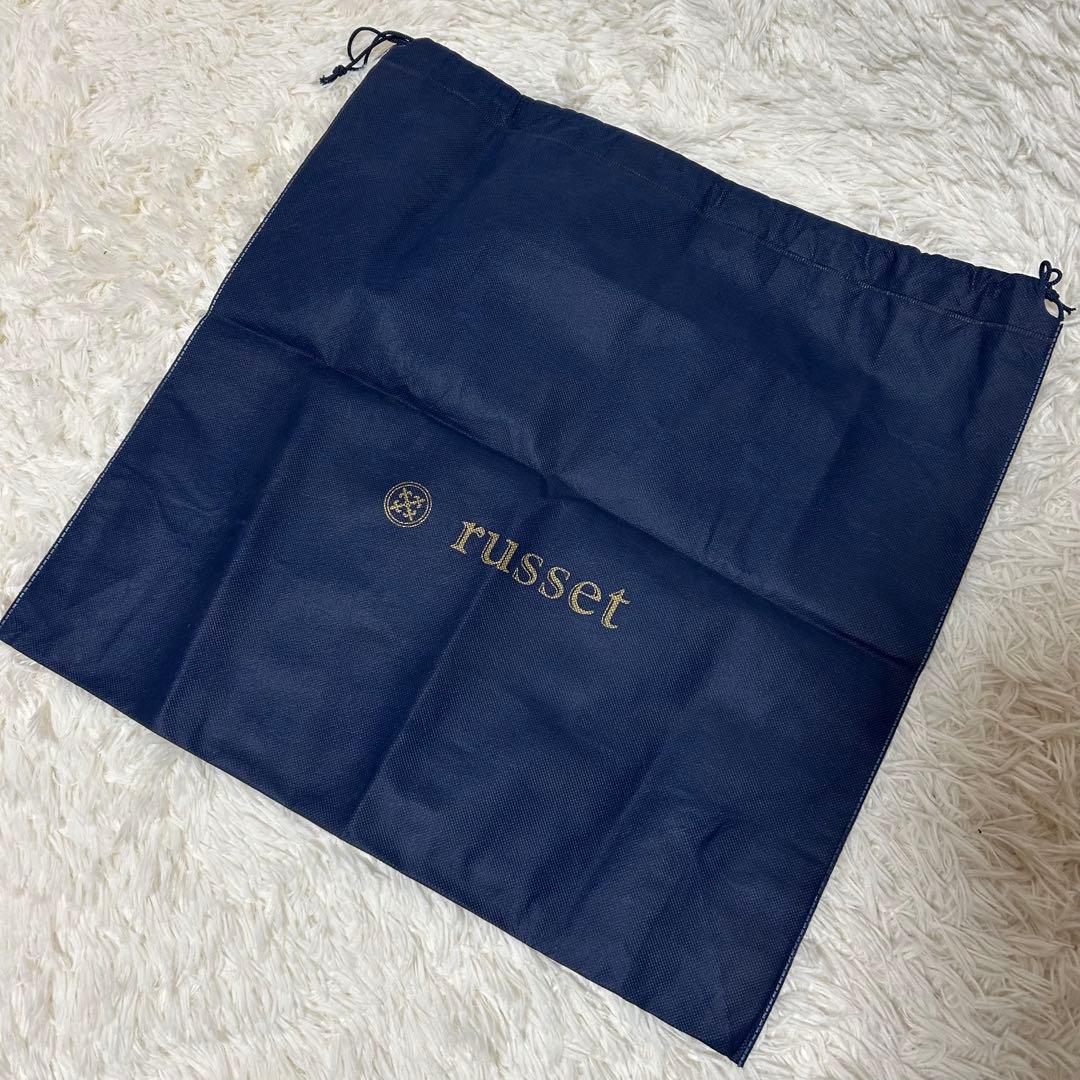 【美品】希少！袋付き ラシット 型押し アナグラム レザー A4トートバッグ