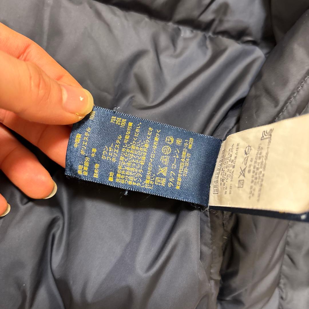 ラルフローレン ダウンベスト ダブルジップ　ポニー刺繍　ネイビー　肉厚　2way