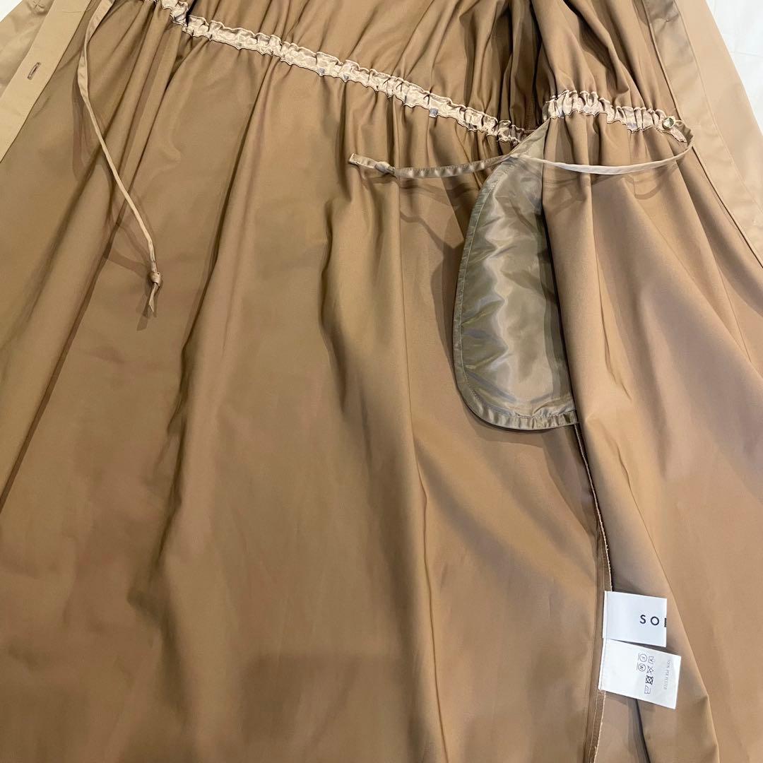 美品SOEJU ソージュ リモンタコートワンピース Mサイズ キャメル