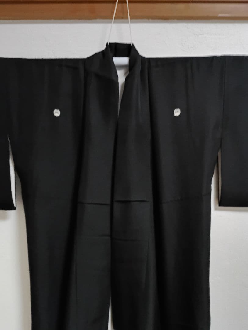 ☆スプリング様☆花柳流　羽二重　黒紋付き　五つ紋　宝尽くし　揃い帯セット