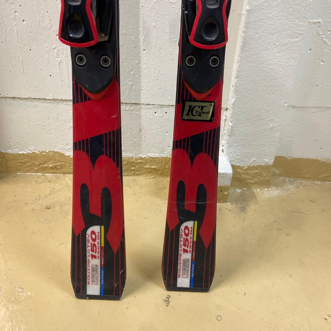 SALOMON 150センチ　スキー板 赤黒