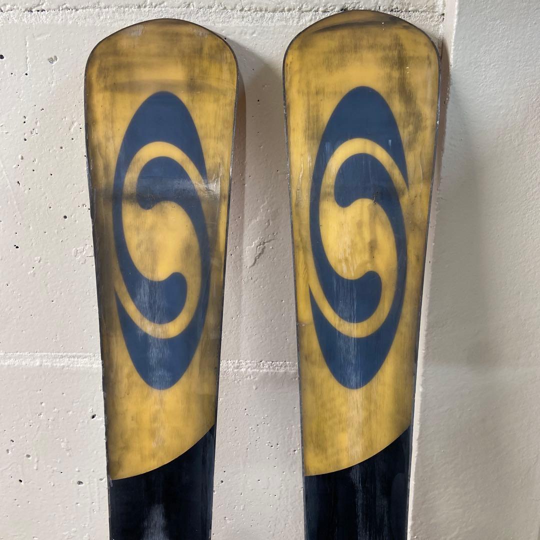 SALOMON 150センチ　スキー板 赤黒