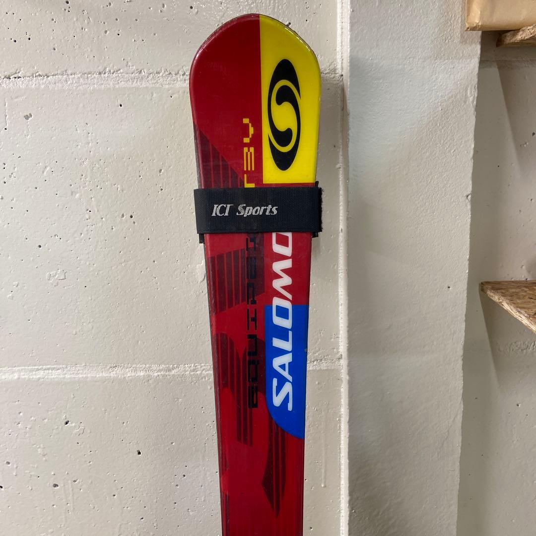 SALOMON 150センチ　スキー板 赤黒