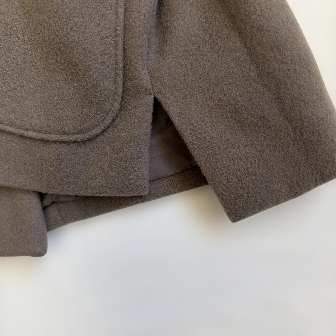 さっちん様【美品】ネストローブ ウールショートジャケット ブラウン系 ナチュラル