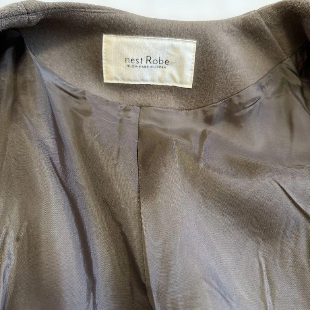 さっちん様【美品】ネストローブ ウールショートジャケット ブラウン系 ナチュラル