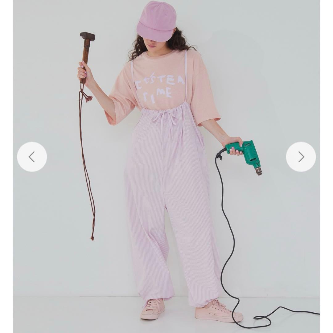 〝 It's ME 〟コットンストライプバルーンサロペット