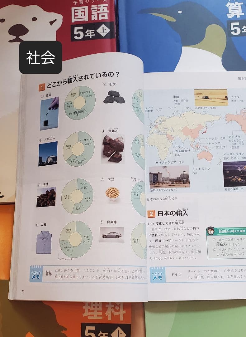 四谷大塚　予習シリーズ　5年生(上) 国語 算数 理科 社会 4冊セット