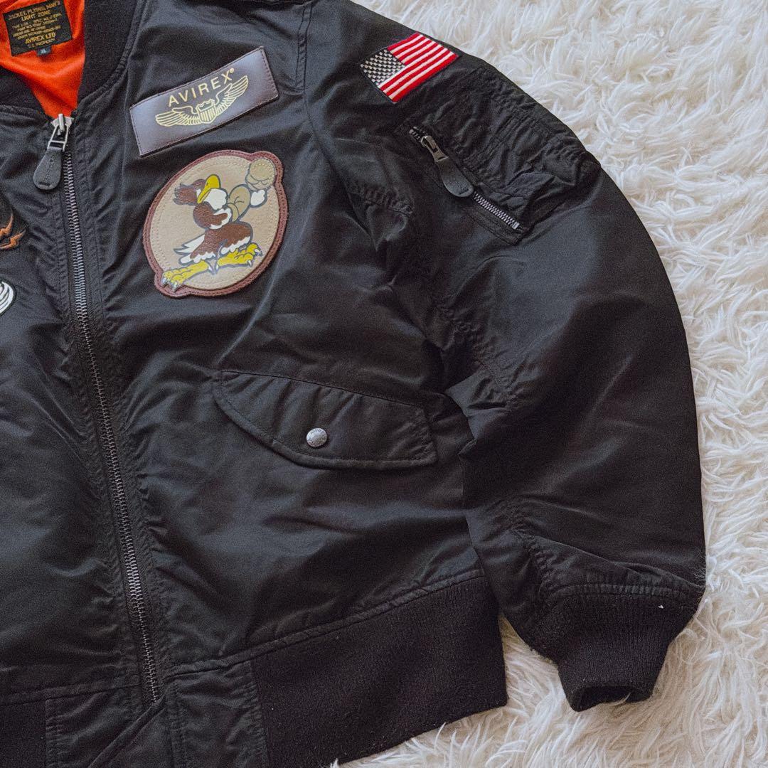 XLサイズ AVIREX MA-1 フライトジャケット ブルゾン アウター 黒