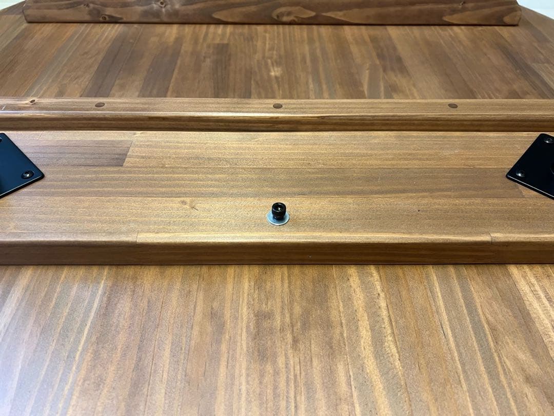 【オーダー】 テーブル 正方形 80cm パイン ウォルナット調 ボルト連結脚