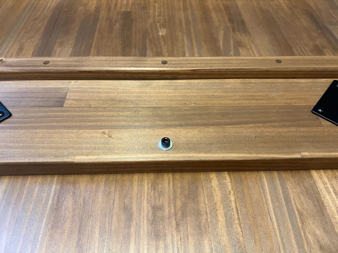 【オーダー】 テーブル 正方形 80cm パイン ウォルナット調 ボルト連結脚