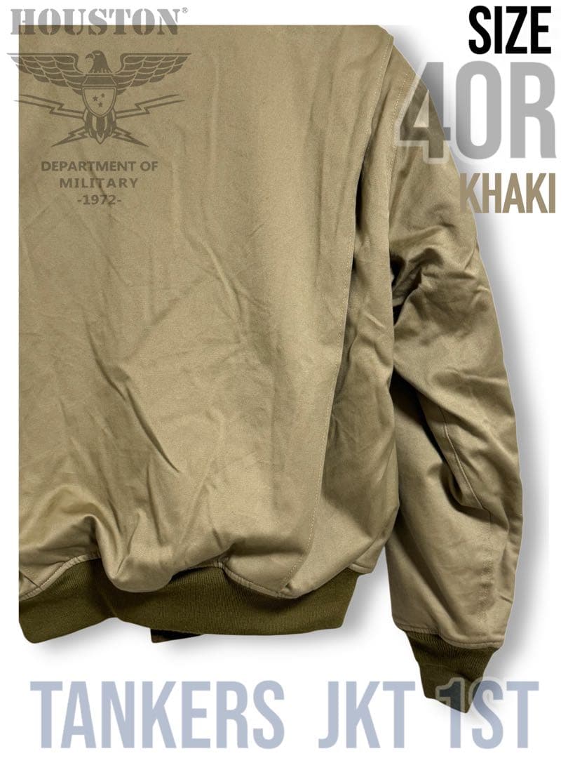 ヒューストン タンカースジャケット 初期型レプリカ カーキ サイズ40R