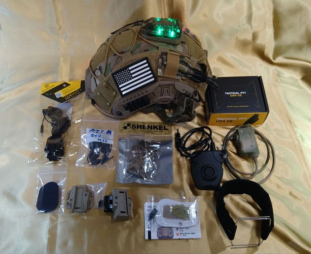 19.20日迄の限定値下げ！即使用可能ヘルメット！EARMOR.M32他装着済