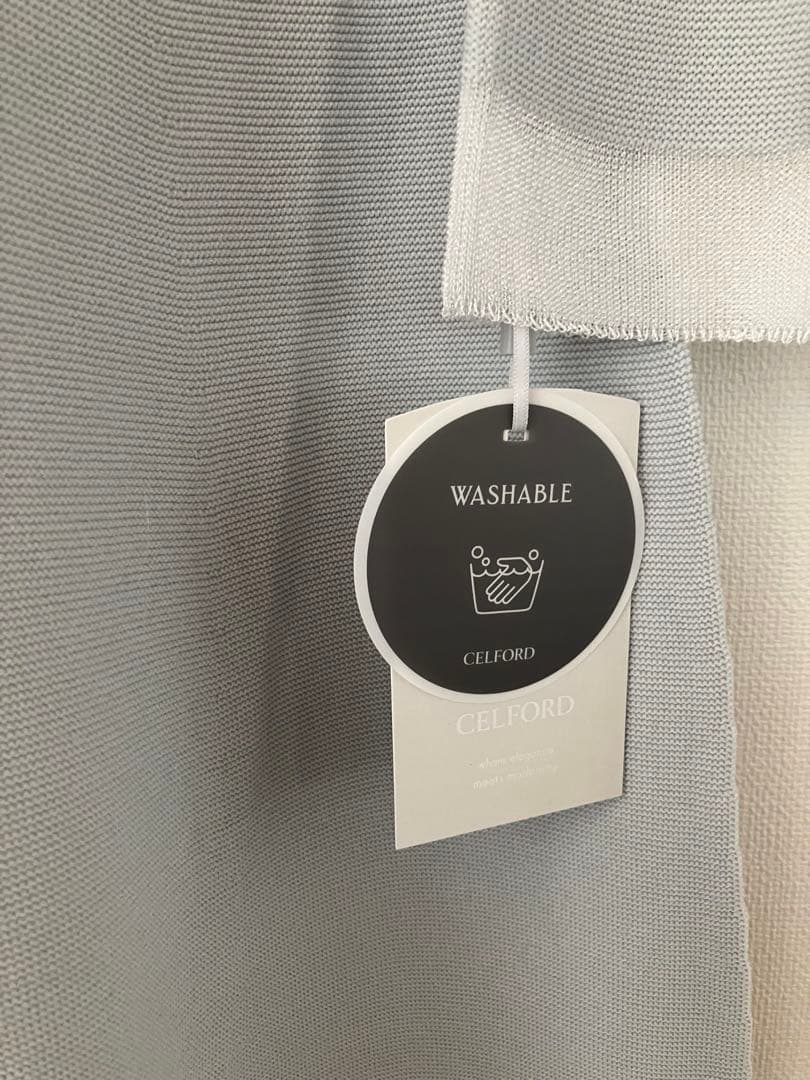 【新品未使用】CELFORD♪シアーミックスホールガーメントワンピース SAX