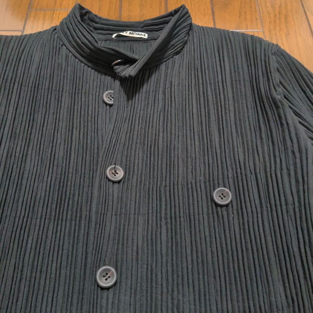 値下げ　ISSEY MIYAKE ブラック ノーカラージャケット　サイズ2