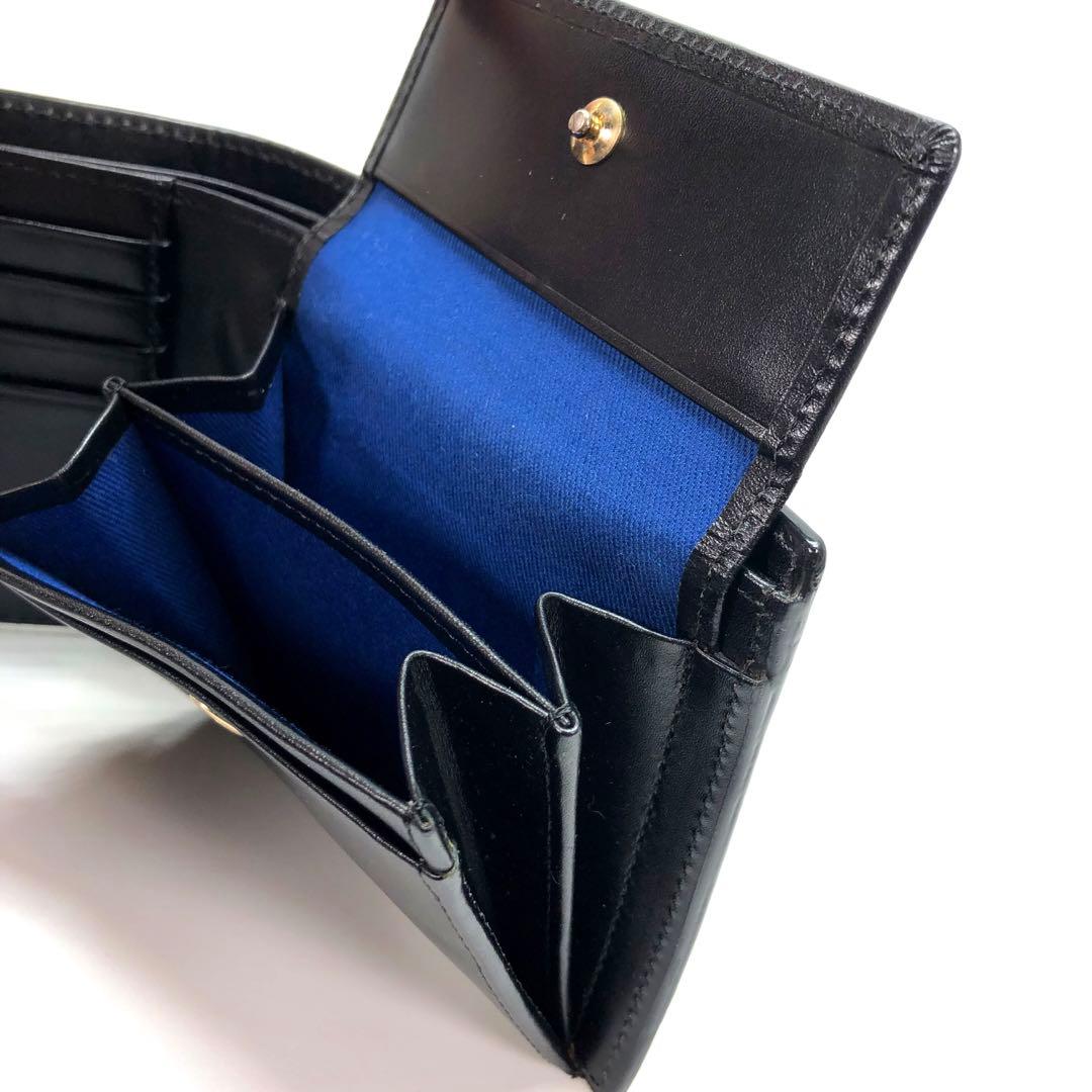 新品 ポールスミス 二つ折り　財布 コンパクト レザー 財布　黒　10C755