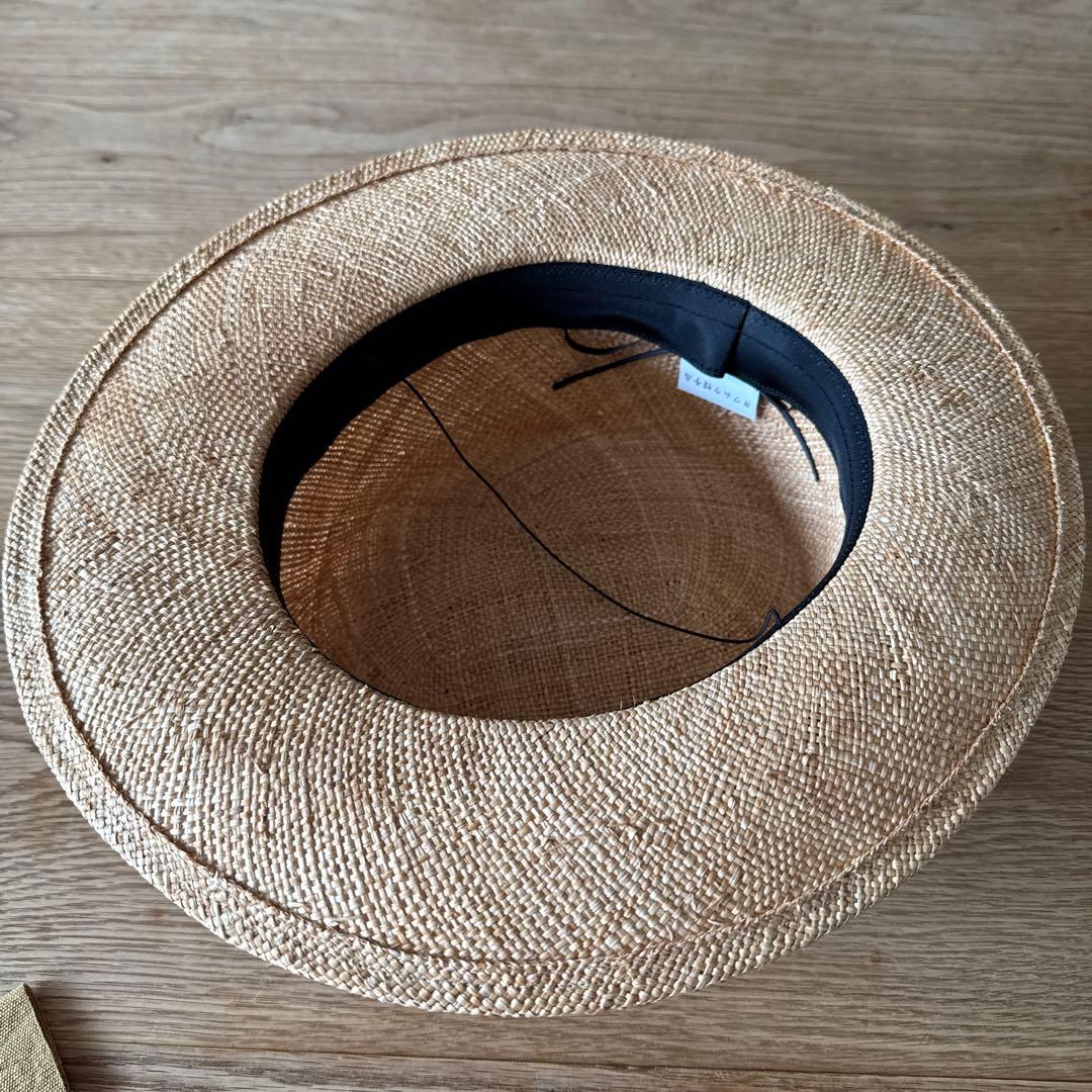 カワムラ帽子店 カンカン帽 Lサイズ 替えリボン付き