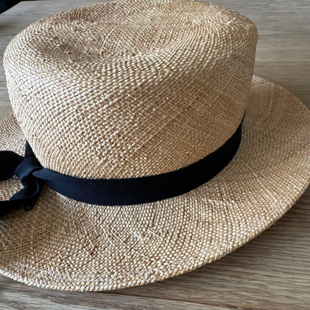 カワムラ帽子店 カンカン帽 Lサイズ 替えリボン付き