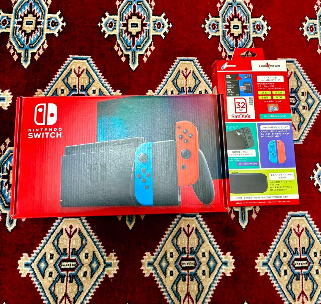 Nintendo Switch 本体　バッテリー強化版　sdカード付き