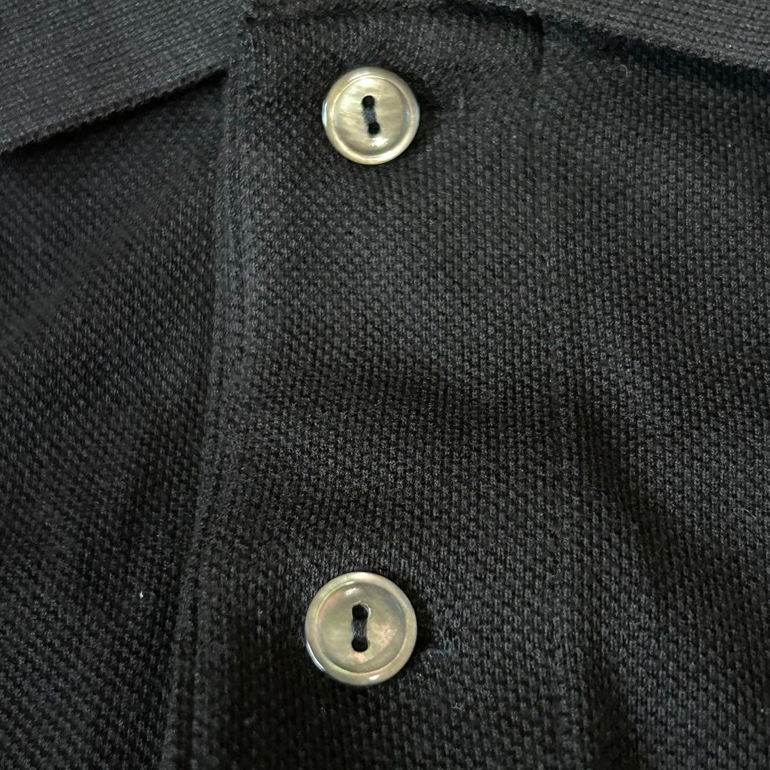 【日本製】　ラコステ　ポロシャツ　L1212　黒　ブラック　状態良好　XL