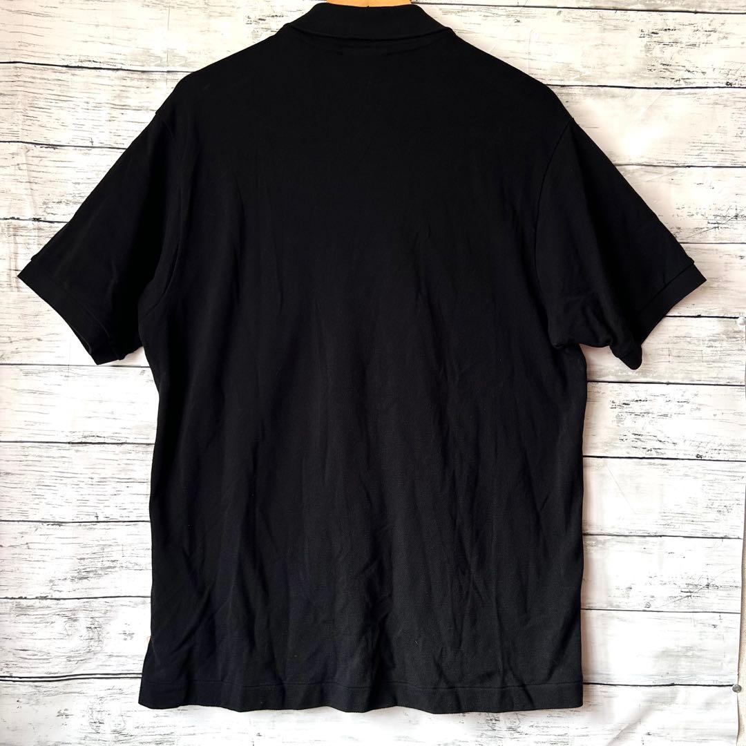 【日本製】　ラコステ　ポロシャツ　L1212　黒　ブラック　状態良好　XL